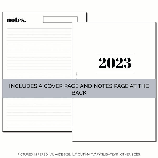 2023 Monthly Calendar (MO2P)