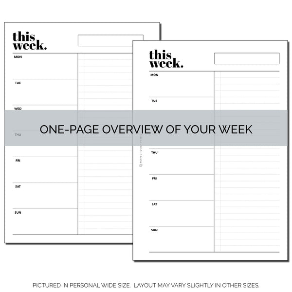 Week On One Page (WO1P)
