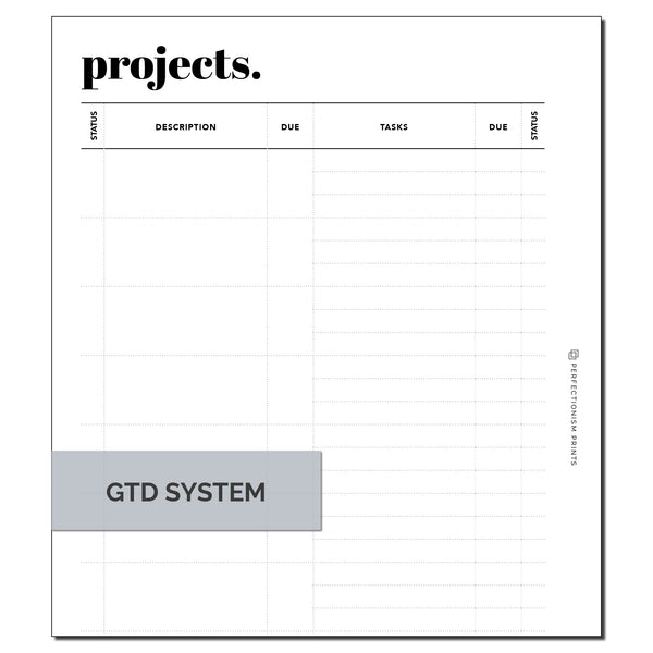 GTD Short Projects List