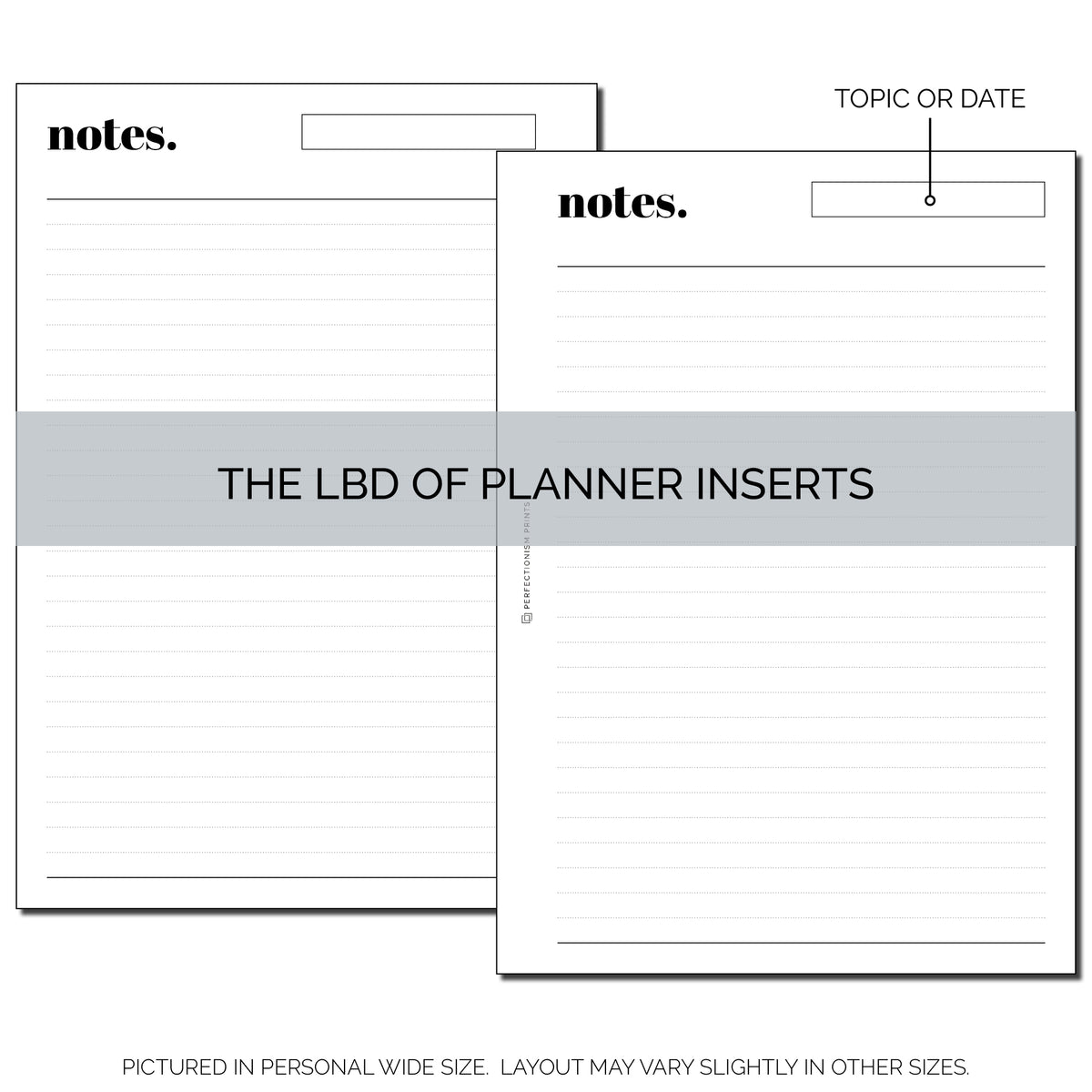 Lined Notes – Perfectionism Prints