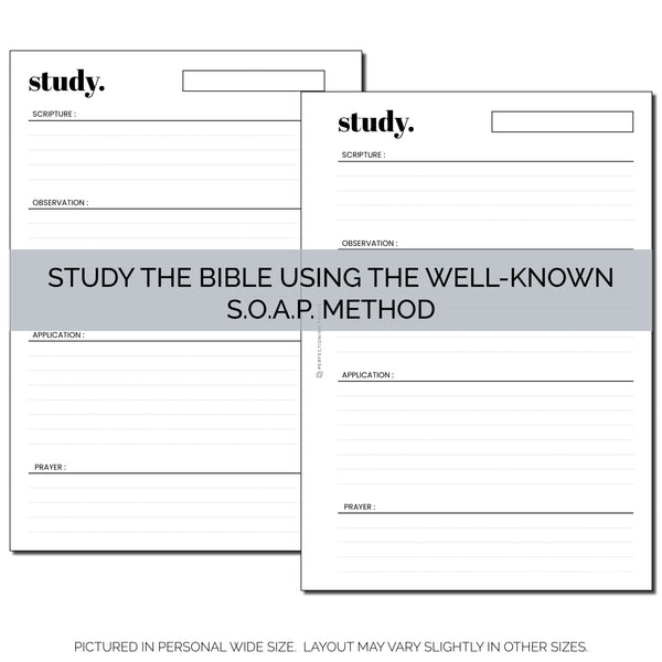 Bible Study Notes (SOAP Format)