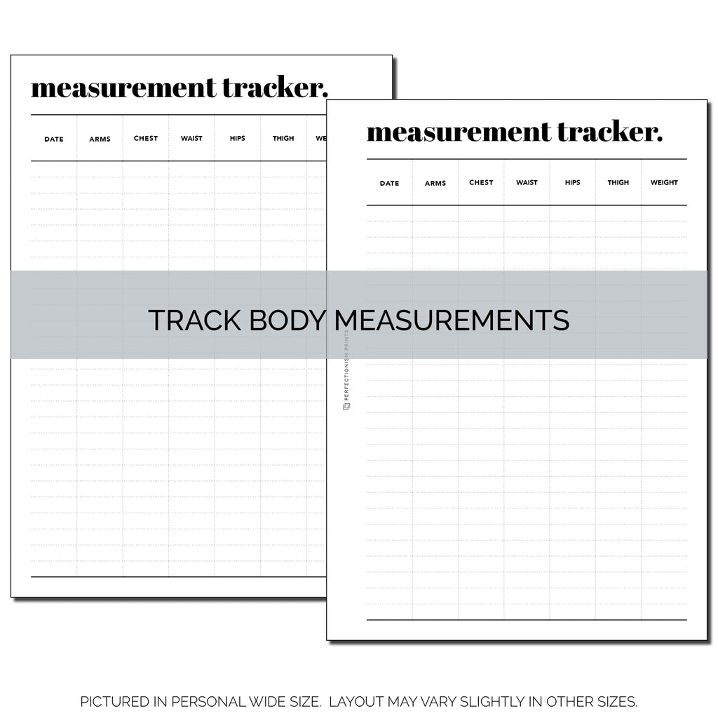 Measurement Tracker – Perfectionism Prints