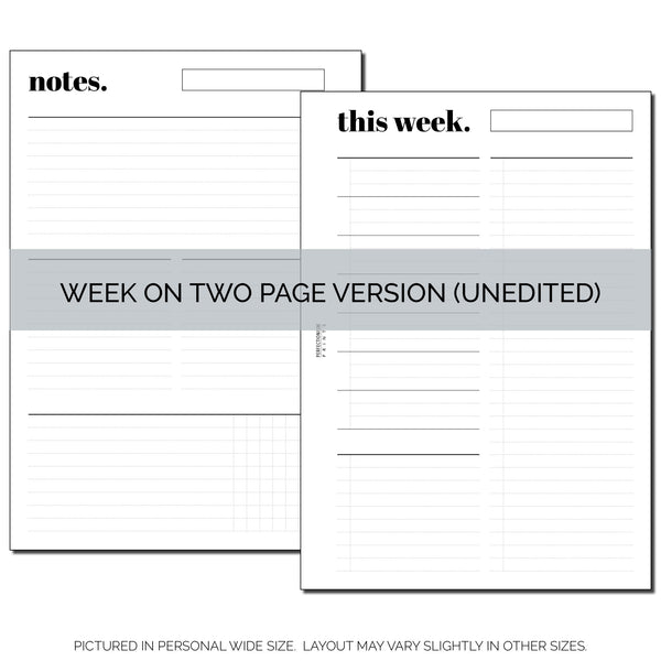 Editable Weekly // Plan With Bee x Perfectionism Prints Collab
