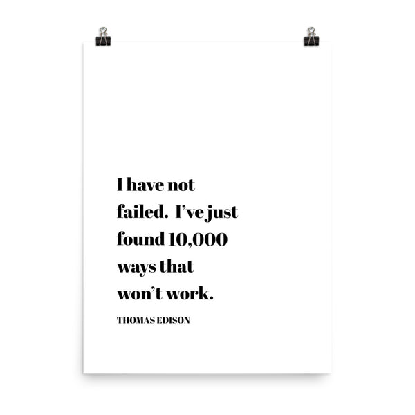 "10,000 Ways" Edison Quote Print